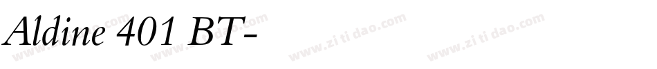 Aldine 401 BT字体转换